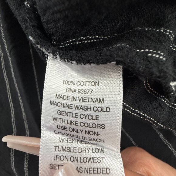 NEW! a.n.a A New Approach Button Top Black Stripe Belt Tie 2X $47 100% Cotton - Picture 8 of 11